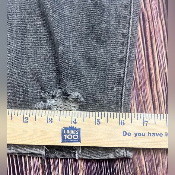 Kancan Grey Destructed Button Fly Straight Jeans Size 13/30 - Picture 10 of 10